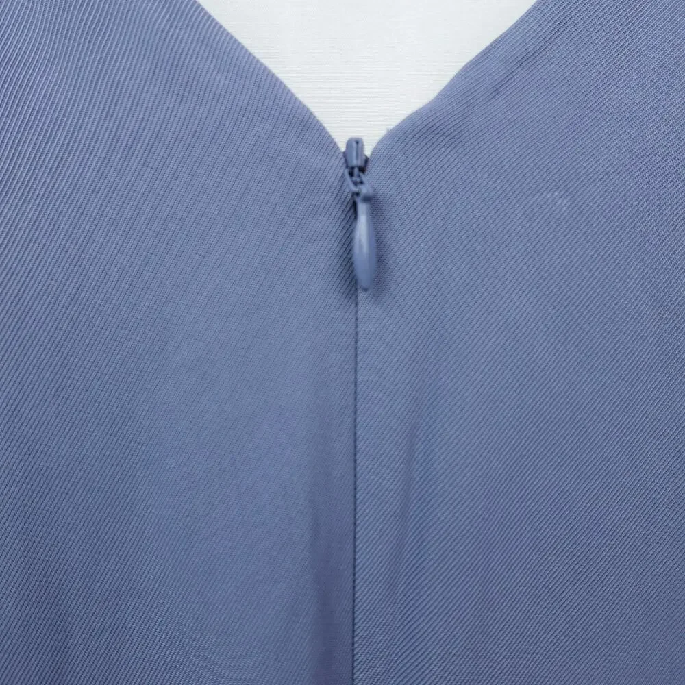 Everlane The Japanese GoWeave Essential Jumpsuit Sz 12 Dusty Blue -Missing Belt-